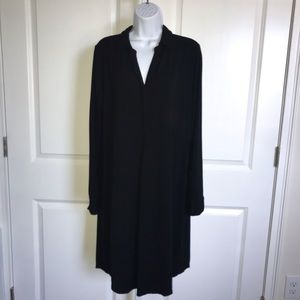Re-listed — J Jill Black Stretch Jersey Shirtdress Size Large